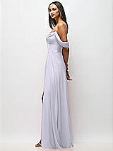 Alt View 5 Thumbnail - Silver Dove Chiffon Corset Maxi Dress with Removable Off-the-Shoulder Swags