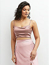 Front View Thumbnail - Neu Nude Satin Mix-and-Match Draped Midriff Top