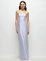 Front View Thumbnail - Silver Dove Strapless Satin Column Dress with Back Slit