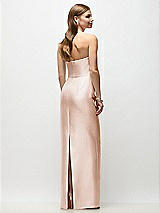 Rear View Thumbnail - Cameo Strapless Asymmetrical Draped Satin Column Maxi Dress