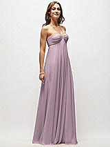 Front View Thumbnail - Suede Rose Empire Waist Chiffon Halter Maxi Dress with Convertible Spaghetti Straps