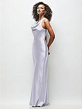 Side View Thumbnail - Silver Dove Cowl Neck Criss-Cross Back Satin Maxi Dress