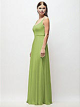 Side View Thumbnail - Mojito Scoop Neck Tank Strap Chiffon Maxi Dress