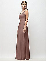 Side View Thumbnail - Sienna Scoop Neck Tank Strap Chiffon Maxi Dress