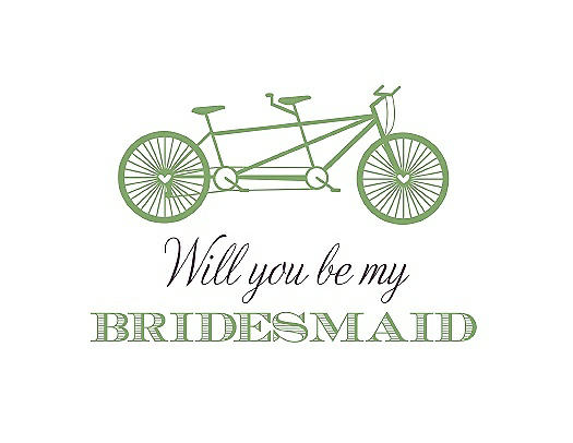 Will You Be My Bridesmaid Card - Bike