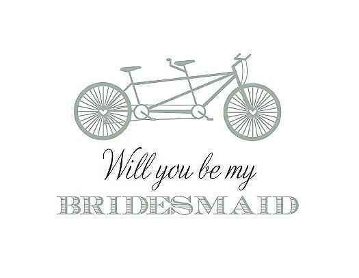 Will You Be My Bridesmaid Card - Bike