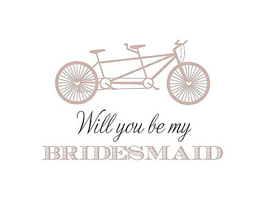 Will You Be My Bridesmaid Card - Bike