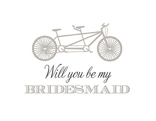 Will You Be My Bridesmaid Card - Bike