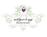 Front View Thumbnail - Honey Dew & Orchid Will You Be My Bridesmaid Card - Classic