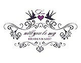 Front View Thumbnail - Violet & Orchid Will You Be My Bridesmaid Card - Classic