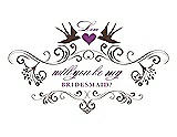 Front View Thumbnail - Brownie & Orchid Will You Be My Bridesmaid Card - Classic