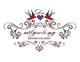 Front View Thumbnail - Ribbon Red & Orchid Will You Be My Bridesmaid Card - Classic