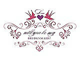 Front View Thumbnail - Rose Quartz & Orchid Will You Be My Bridesmaid Card - Classic