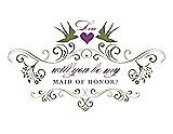 Front View Thumbnail - Olive & Orchid Will You Be My Maid of Honor Card - Classic