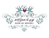 Front View Thumbnail - Seaside & Orchid Will You Be My Maid of Honor Card - Classic