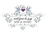 Front View Thumbnail - Cloudy & Orchid Will You Be My Maid of Honor Card - Classic