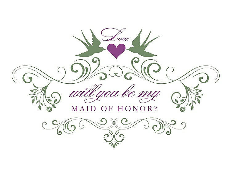 Front View - Clover & Orchid Will You Be My Maid of Honor Card - Classic
