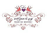 Front View Thumbnail - Coral & Orchid Will You Be My Maid of Honor Card - Classic