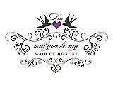 Front View Thumbnail - Ebony & Orchid Will You Be My Maid of Honor Card - Classic