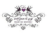 Front View Thumbnail - Eggplant & Orchid Will You Be My Maid of Honor Card - Classic