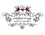 Front View Thumbnail - Garnet & Orchid Will You Be My Maid of Honor Card - Classic