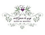 Front View Thumbnail - Mermaid & Orchid Will You Be My Maid of Honor Card - Classic