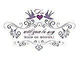 Front View Thumbnail - Passion & Orchid Will You Be My Maid of Honor Card - Classic