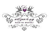 Front View Thumbnail - Quarry & Orchid Will You Be My Maid of Honor Card - Classic