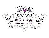 Front View Thumbnail - Shadow & Orchid Will You Be My Maid of Honor Card - Classic