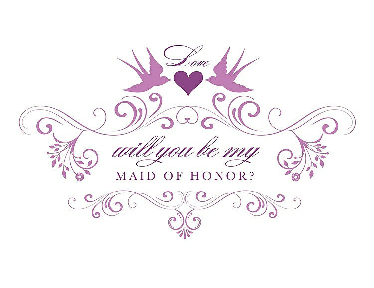 Front View - Tulip & Orchid Will You Be My Maid of Honor Card - Classic