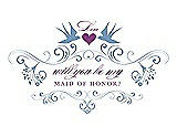 Front View Thumbnail - Windsor Blue & Orchid Will You Be My Maid of Honor Card - Classic