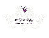 Front View Thumbnail - White & Orchid Will You Be My Maid of Honor Card - Classic