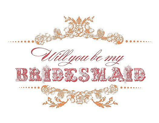Will You Be My Bridesmaid Card - Vintage