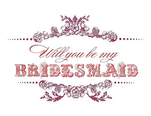 Will You Be My Bridesmaid Card - Vintage