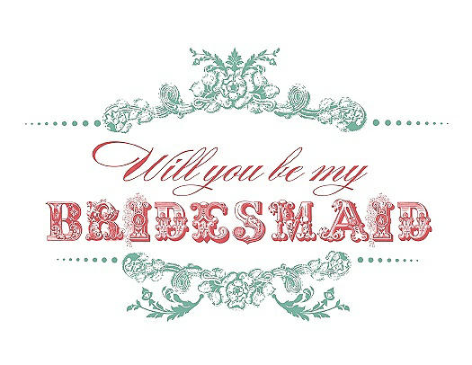 Will You Be My Bridesmaid Card - Vintage