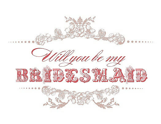 Will You Be My Bridesmaid Card - Vintage