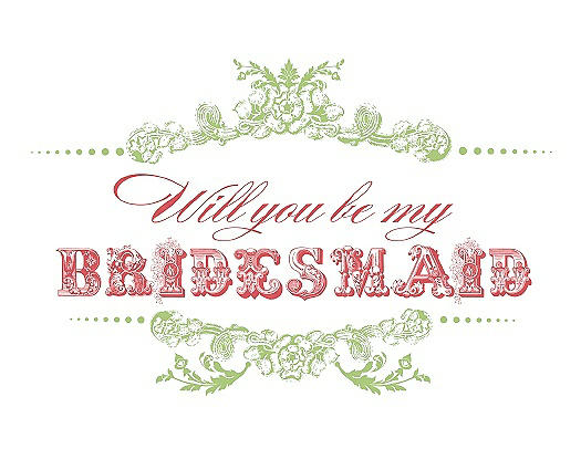 Will You Be My Bridesmaid Card - Vintage