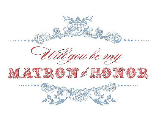 Will You Be My Matron of Honor Card - Vintage