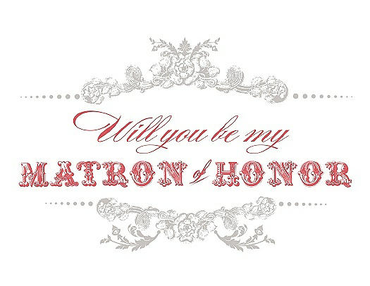 Will You Be My Matron of Honor Card - Vintage