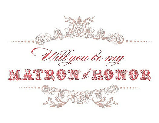 Will You Be My Matron of Honor Card - Vintage