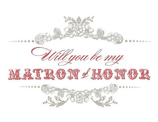 Will You Be My Matron of Honor Card - Vintage