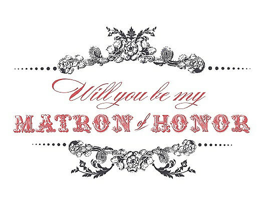 Will You Be My Matron of Honor Card - Vintage
