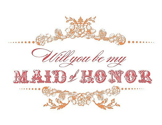 Will You Be My Maid of Honor Card - Vintage