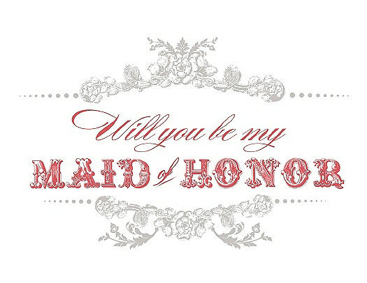 Will You Be My Maid of Honor Card - Vintage