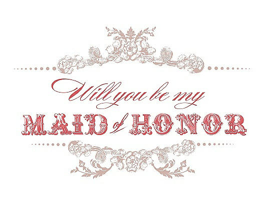 Will You Be My Maid of Honor Card - Vintage