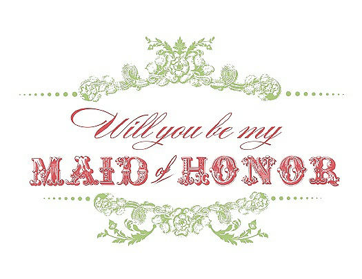 Will You Be My Maid of Honor Card - Vintage