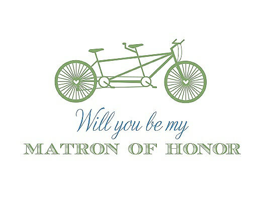 Will You Be My Matron of Honor Card - Bike