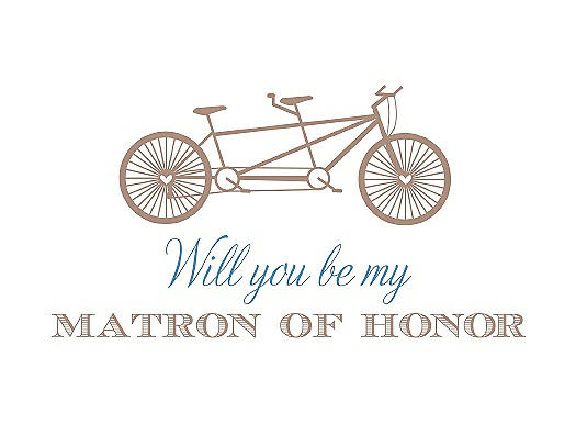 Will You Be My Matron of Honor Card - Bike