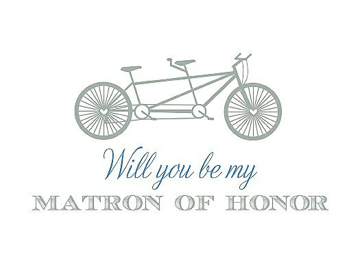 Will You Be My Matron of Honor Card - Bike
