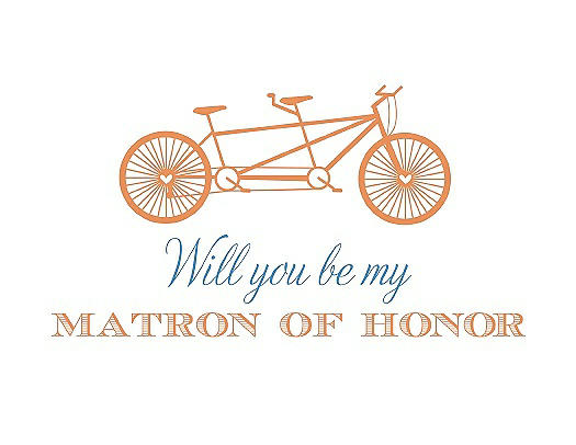 Will You Be My Matron of Honor Card - Bike
